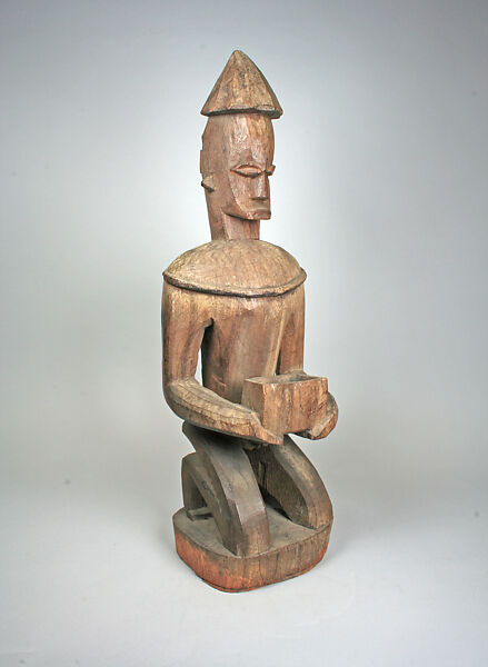 Figure: Kneeling Female, Red camwood (Pterocarpus species), Edo peoples, Urhobo group 