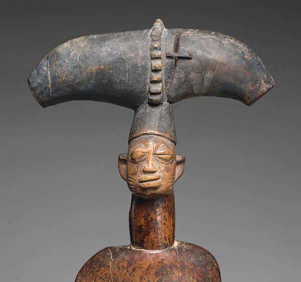 Abiyamo (maternity) figure, Yoruba artist, Wood, pigment, accumulated surface material, Yoruba peoples