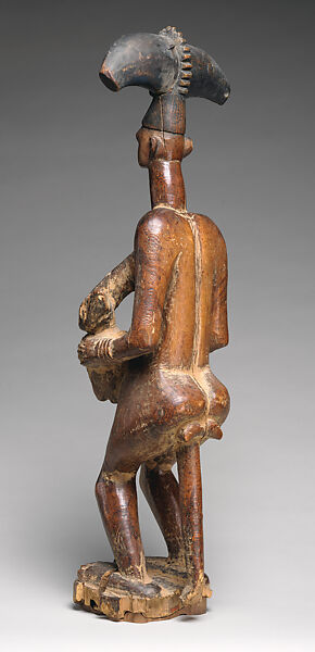 Abiyamo (maternity) figure, Yoruba artist, Wood, pigment, accumulated surface material, Yoruba peoples