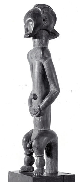 Eyema byeri (reliquary guardian figure), Fang artist, Wood, mirror, Fang peoples