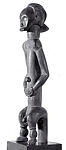Reliquary Figure: Seated Male (Nlo Bieri), Wood, mirror, Fang peoples