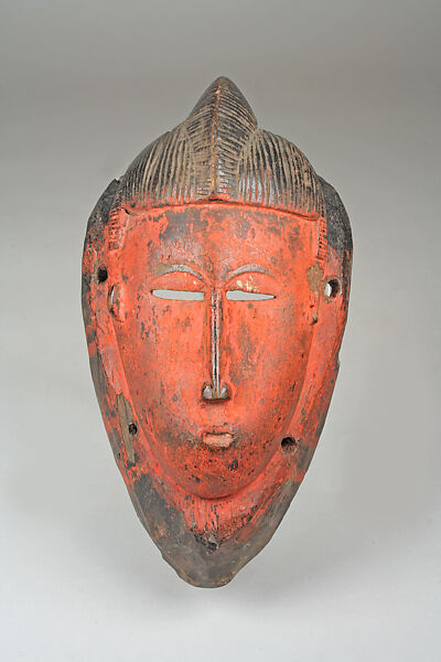 Face Mask (Kpan), Wood, pigment, Baule peoples 