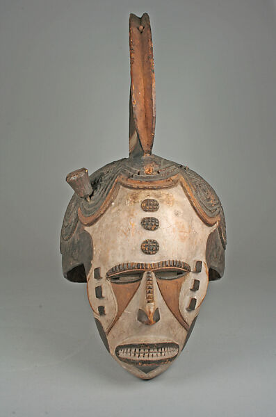 Mmuo Helmet Mask: Female, Wood, pigment, Igbo peoples 