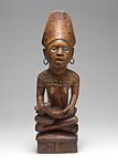 Commemorative Mother and Child Figure, Wood, glass, metal, pigment, Kongo, Yombe group