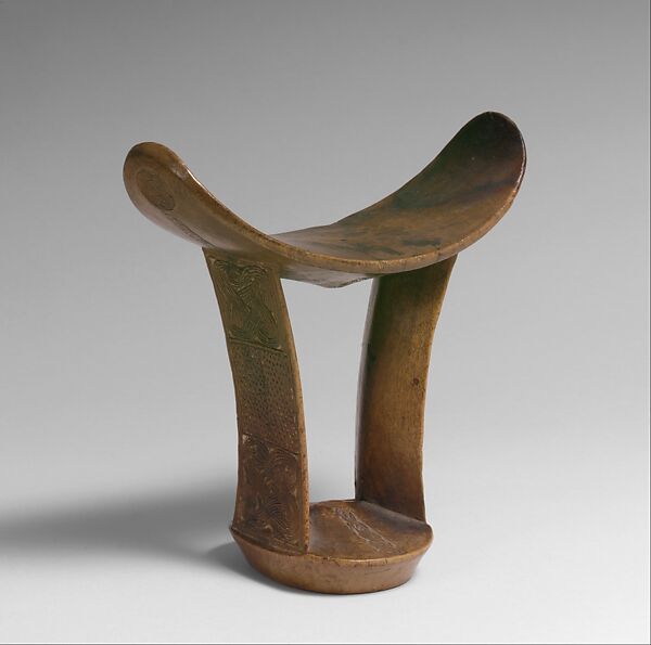 Headrest, Wood, Somali peoples 