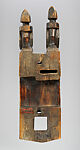Door lock with couple, Dogon blacksmith, Wood, metal pins, Dogon peoples