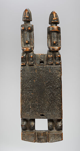 Door Lock: Couple, Wood, metal pins, Dogon peoples 
