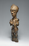 Bwanga bwa bwimpe (female power figure), Luluwa artist and mpaka manga (ritual specialist), Wood, ivory (?), applied organic matter, Luluwa peoples