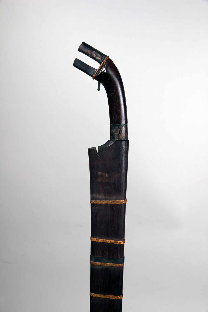 Sword (Klewang) with Scabbard, Wood, silver, cane, Indonesian, Sulawesi 