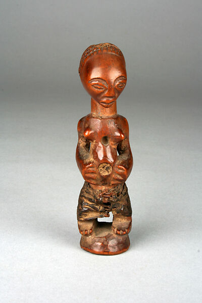 Power Figure: Female (Nkisi), Wood, leather, Luba peoples 
