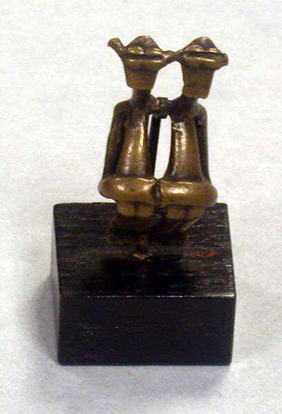 Figurine of Seated Couple, Brass, Kulango peoples 