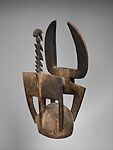 Kablé (buffalo helmet mask), Northern Tussian or Siemu blacksmith, Ceiba(?) wood, cane, fiber, Northern Tussian or Siemu