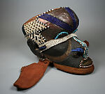 Helmet Mask (Bwoom), Wood, beads, cloth, leather, copper, cowrie shells, Kuba peoples
