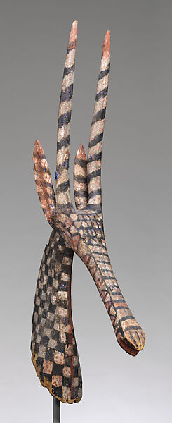 Adoné (antelope headdress), Kurumba artist, Wood, pigment, Kurumba peoples