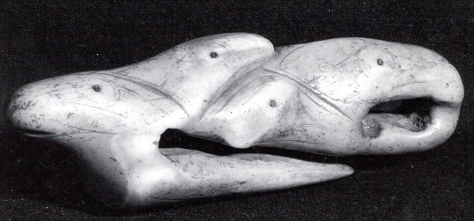 Belt Hook (?), Ivory, metal, Inuit 