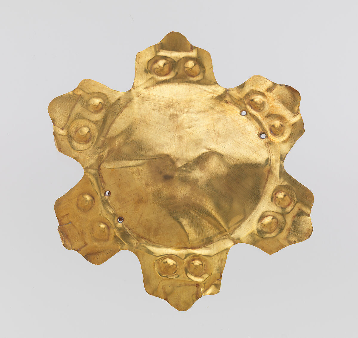 Textile ornament, Nasca artist(s), Gold, Nasca 