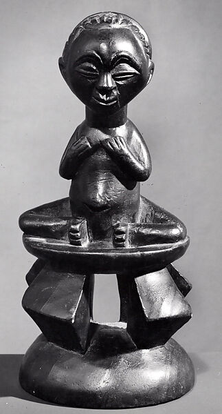 Female Figure: Seated on Stool, Wood, Luba peoples 