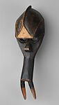 Gon (gorilla) mask for a beete performance, Kwele artist, Wood, pigment, plant fiber, resin(?), Kwele peoples