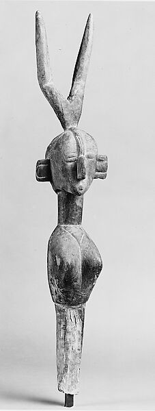 Headdress: Female Bust with Horns (D'mba-da-Tshol?), Wood, Baga peoples 