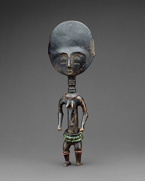 Female Fertility Figure (Akuaba), Asante artist, Wood, beads, string, Asante 