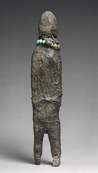 Figure (Boli), Wood, sacrificial materials, cloth, beads, Bamana peoples