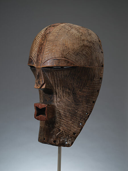 Kifwebe bakashi (female mask), Songye artist, Wood, pigment, Songye peoples