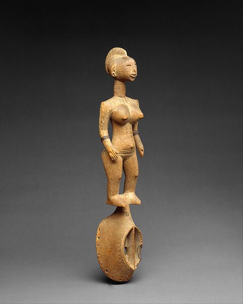 Mask: Female Figure (Karan-wemba), Wood, metal, Mossi peoples 