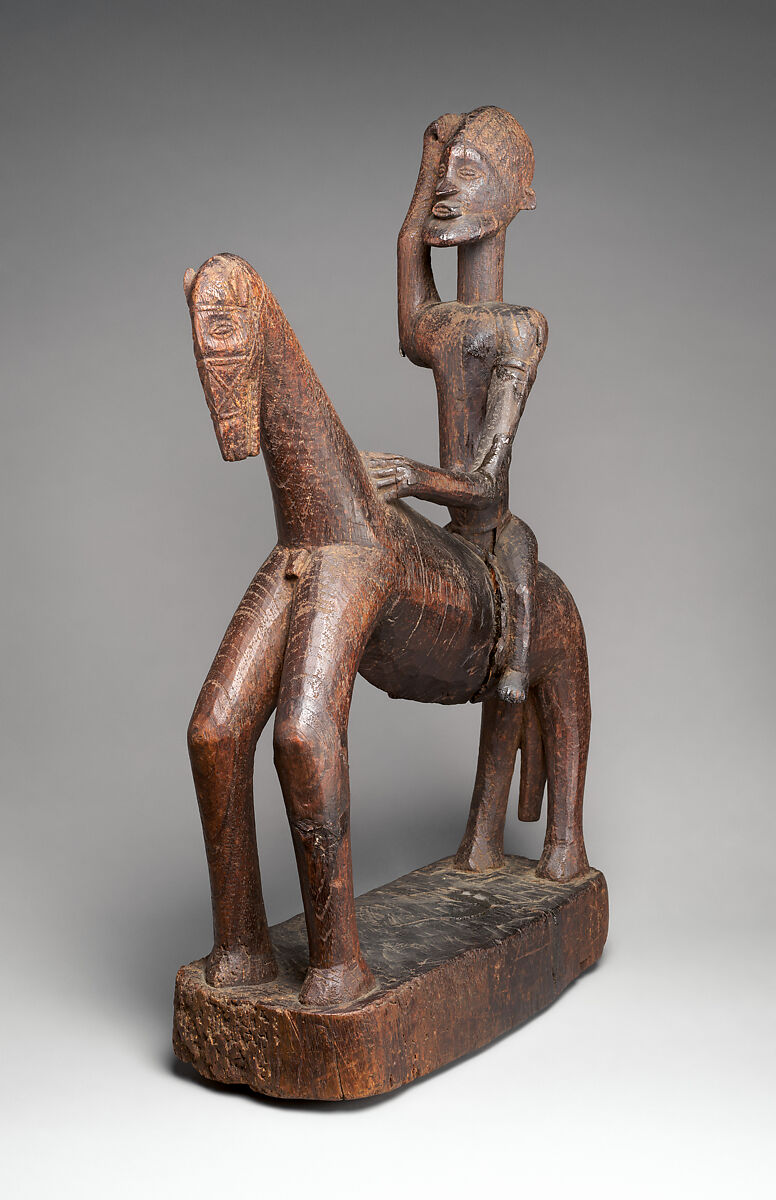 Figure: Equestrian, Wood, metal, resin (?), Dogon peoples