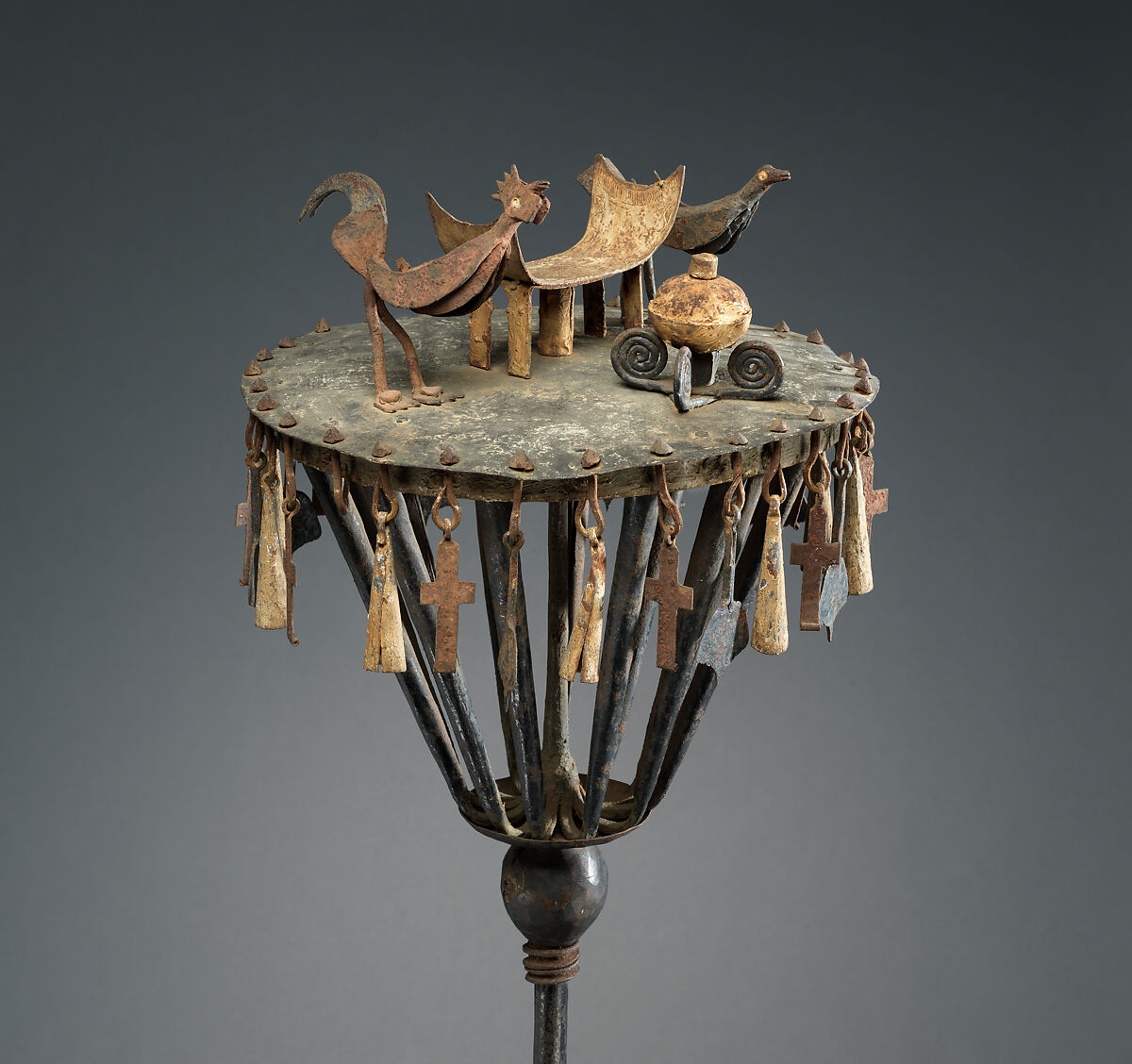 Asen (commemorative altar), Fon artist, Iron, wood, pigment, Fon peoples