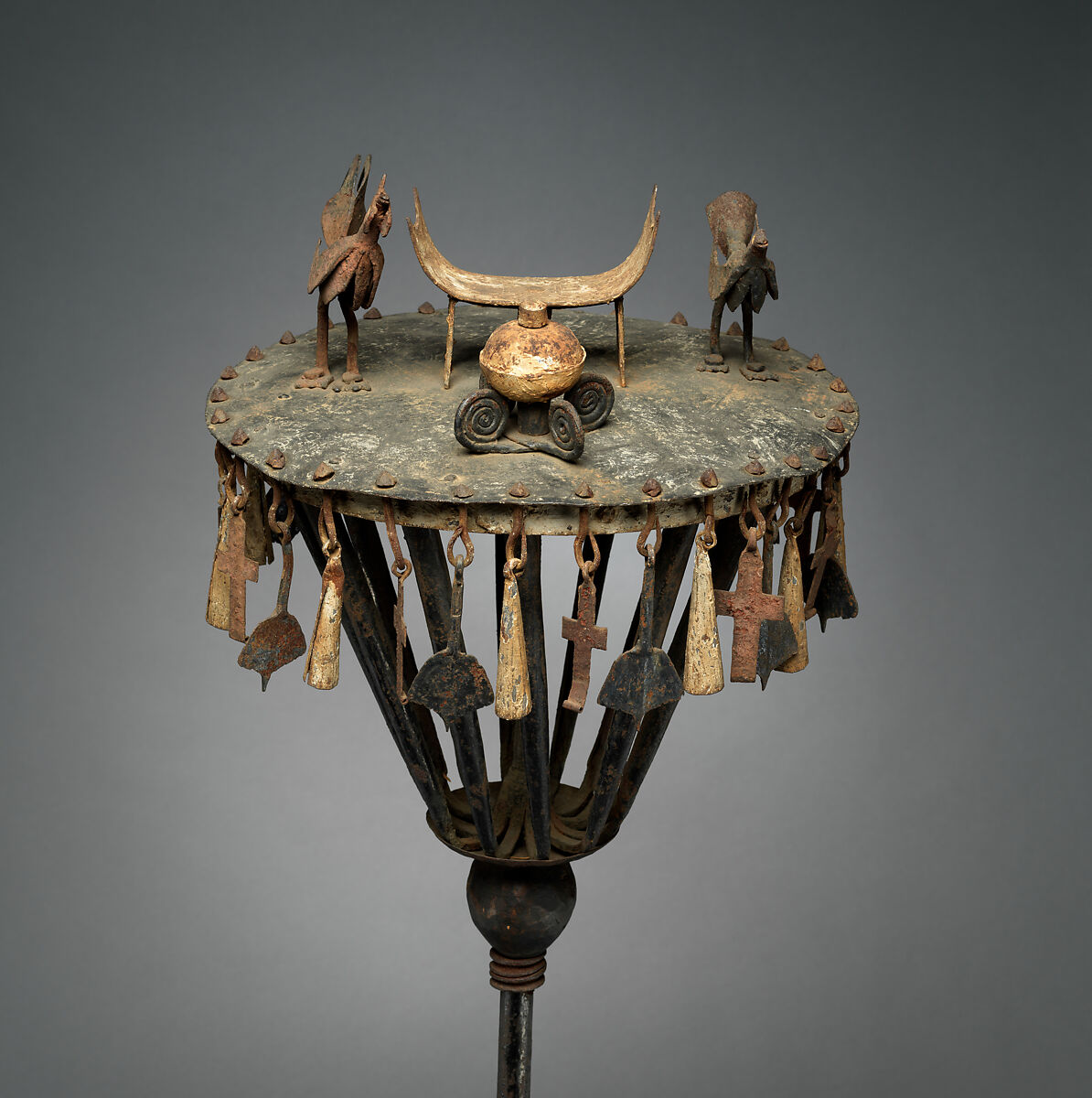 Asen (commemorative altar), Fon artist, Iron, wood, pigment, Fon peoples