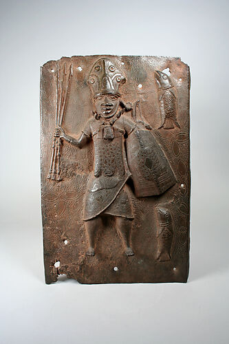 Plaque with Warrior and Fish