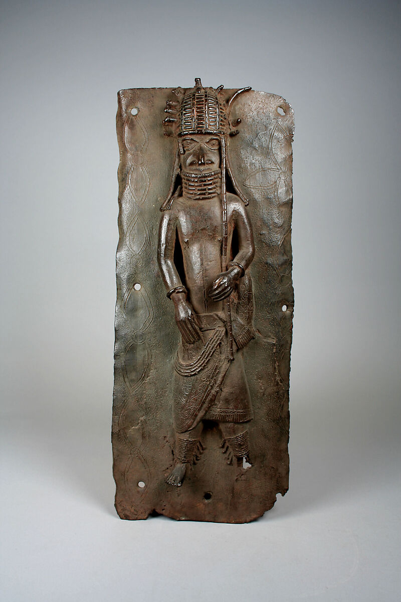 Plaque: Warrior Chief, Brass, Edo peoples 