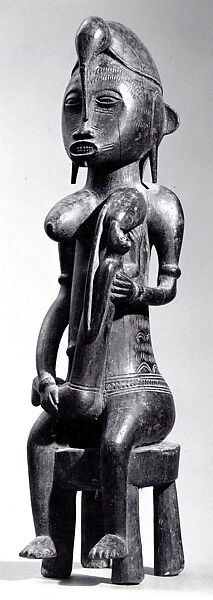 Mother and Child Figure, Wood, Senufo peoples 