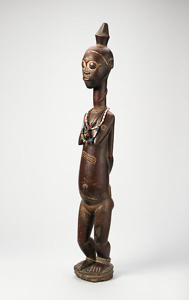 Diviner’s figure, Baule artist, Wood, pigment, beads, cord, Baule peoples 