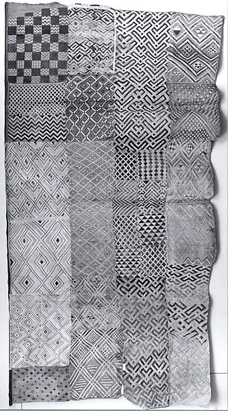 Double Panel, Raffia palm fiber, Kuba peoples