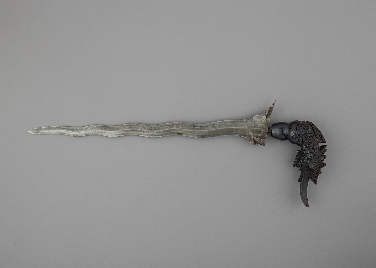 Kris with Sheath, Steel, wood, Malayan