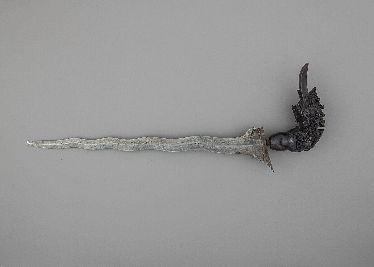 Kris with Sheath, Steel, wood, Malayan
