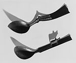 Spoon, Wood, lime or pigment, Madagascar