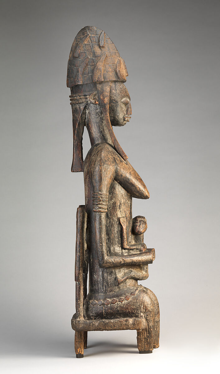 Gwandusu, Bamana numu (blacksmith), Wood (Cordyla africana or Lonchocarpus), applied organic materials, Bamana peoples