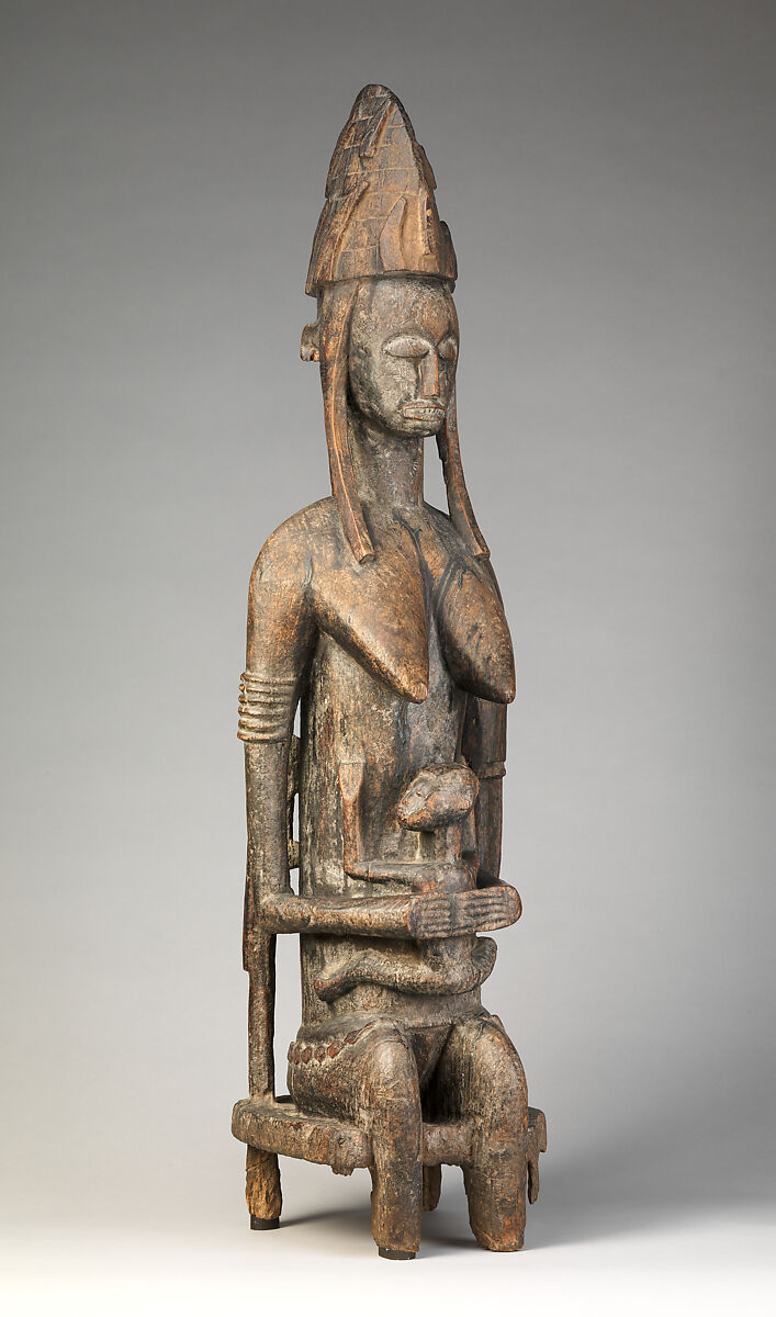 Gwandusu, Bamana numu (blacksmith), Wood (Cordyla africana or Lonchocarpus), applied organic materials, Bamana peoples