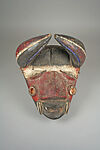 Mask, Wood, pigment, metal, raffia, nails, Guere peoples