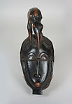 Portrait Face Mask (Mblo), Wood, pigment, hemp, Baule peoples