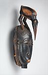 Portrait Face Mask (Mblo), Wood, pigment, hemp, Baule peoples
