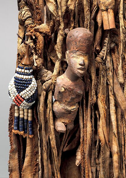 Nkisi (power figure), Kongo artist and nganga (ritual specialist), Wood, pigment, resin, iron, brass, tin, cloth, plant fiber cord, beads, cowrie shells, bone or ivory, arrows, leather, seeds, animal horn, Kongo peoples