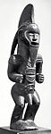 Figure: Male, Wood, shell, Kongo peoples, Bembe group