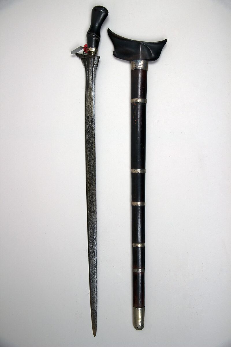 Executioner's Kris with Sheath, Wood, silver, Sumatran 