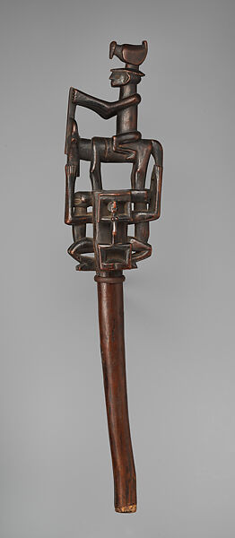 Staff: Equestrian Finial, Wood, Songo 