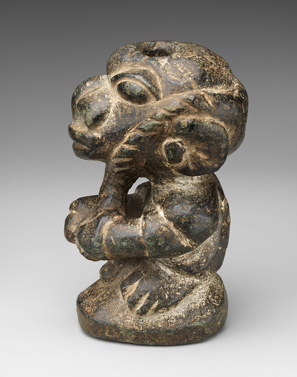 Figure: Seated Male, Temne or Bullom artist(s), Stone, steatite, Temne or Bullom
