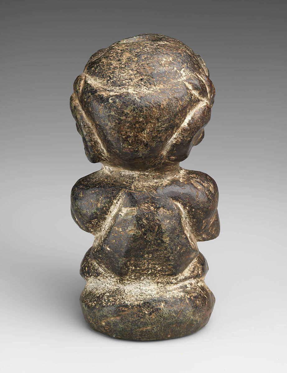 Figure: Seated Male, Temne or Bullom artist(s), Stone, steatite, Temne or Bullom