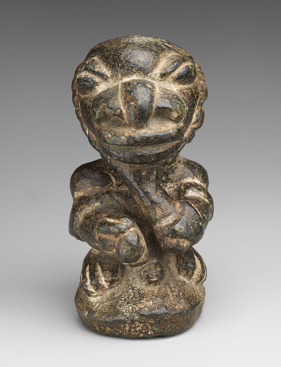 Figure: Seated Male, Stone, Sapi-Portuguese 